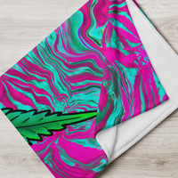 Cough Club Flamingo  Leaf Throw